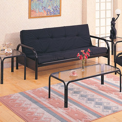 Casual Metal Futon Frame in Black - Products