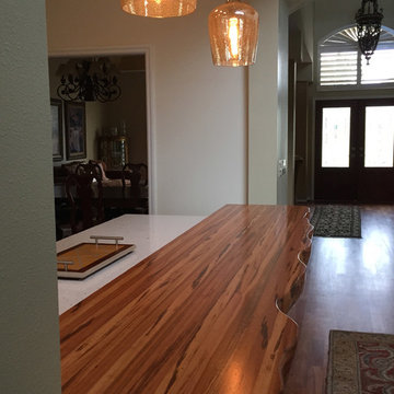 Lutz, FL - Transitional - Tigerwood Faux Live Edge Countertop