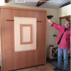 Custom Cherry Contrast Wall Bed - Murphy Beds