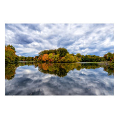 Autumn Reflections Landscape Photo Rural / Rustic Unframed Wall Art Print, 11"x1