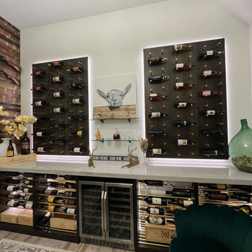 Custom Wooden Wine Storage and Tasting Room