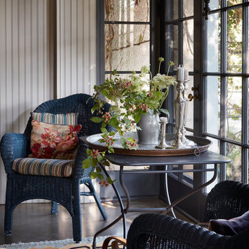 Custom-made seat cushions and pillow, in collaboration with Abby Yozell
