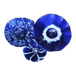 Glass Wall Decor (Blue with white) - Home Decor