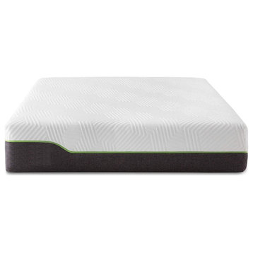 12" Mattress, Latex Hybrid Design With Memory Foam and Breathable Cover, Queen