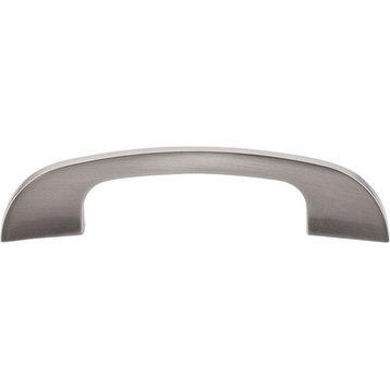 Top Knobs  -  Curved Tidal Pull 4" (c-c) - Brushed Satin Nickel