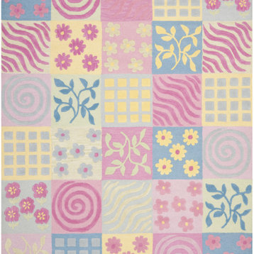 Safavieh Kids Collection Sfk356a Handmade Pink/Multi Rug