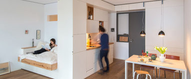 Einraumwohnungen Einrichtungstipps Bett Im Wohnzimmer Vk Fuhrung Beste Mobelideen