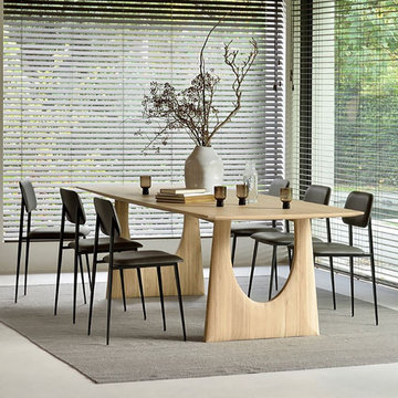 Rectangular Farmhouse Natural Wood Dining Table