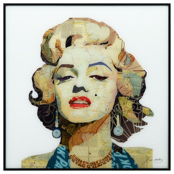 "Homage to Marilyn" Printed Wall Art With Black Anodized Aluminum Frame