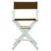 24" Director's Chair White Frame, Brown Canvas