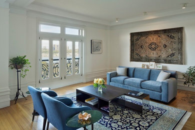 Living room - traditional living room idea in New York