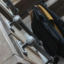 Stefan Reclaimed Scaffolding Board and Steel Pipe 3 sided Open Wardrobe - Wardrobes and Armoires