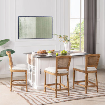 Triomphe Counter Stool, White Pepper