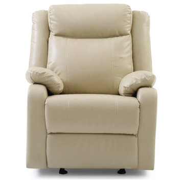 Ward Putty Reclining Accent Chair With Pillow Top Arm