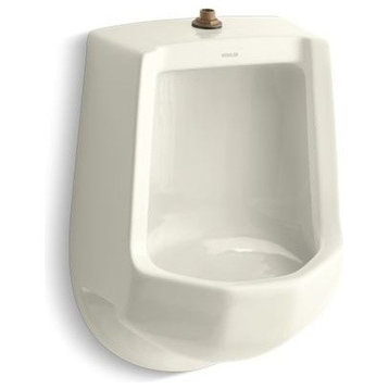 Kohler Freshman Siphon-Jet Wall-Mount 1 GPF Urinal With Top Spud, Biscuit
