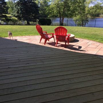 Belgard Paver Patio with Wood Deck in Grayslake, IL