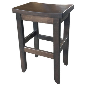 Brown Maple Saddle Stool, Counter Height