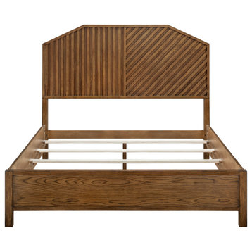 INK+IVY Sunset Cliff Wood Queen Bed, Brown