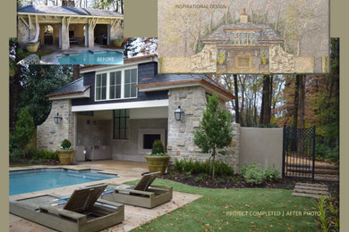 Example of a french country home design design in Atlanta