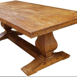 Mortise & Tenon Custom Furniture Store in Los Angeles - Custom Segovia Reclaimed Wood Trestle Dining Table - Dining Tables