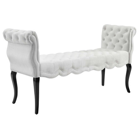 Adelia Chesterfield Style Performance Velvet Bench - Whimsical Charm Opulent Lu