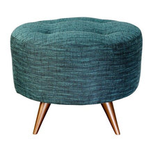teal stool mid century