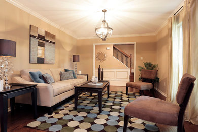 Inspiration for a transitional living room remodel in Houston