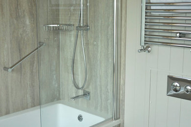 This is an example of a rustic bathroom in Sussex.