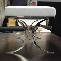 Leather White Bench - Products