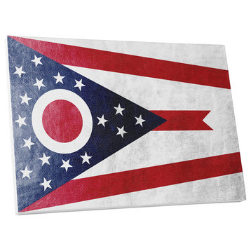 State Flags "Ohio" Gallery Wrapped Canvas Art, 45"x30"