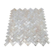 Mother of Pearl Tile, White, 11"x11"