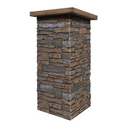 C139-ALPINE DEEP STACKED STONE COLUMN WRAP (CAPS SOLD SEPARATELY) - Wall Panels