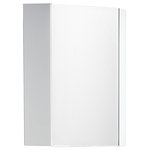 Fresca - Fresca Coda 14" White Corner Medicine Cabinet With Mirror Door - This corner medicine cabinet comes with a White finish.  It features 2 shelves and a mirrored door.