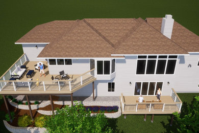 Example of a large classic deck design in Minneapolis