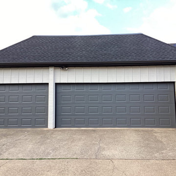 Graphite Short Raised Panel Garage Door