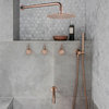 Fontana Rivera Solid Brass Wall Mount Triple Mixer Bathroom Shower Set