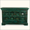 Emerald Green Drawbridge Reclaimed Wood Storage Cabinet