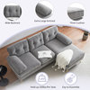 Gewnee Modern Sectional Sofas Couches Velvet L Shaped Couches for Living Room