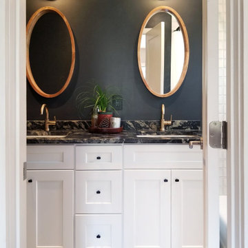 Master Bathroom - black and bronze