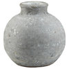 Serene Spaces Living Antique Ashen Cement Vase, Ball