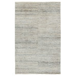 Jaipur Living - Jaipur Living Origin Knotted Solid Area Rug, White and Gray, 3'x12' - The sophisticated Saga collection lends balance and a relaxed, grounding vibe to modern interiors. The Origin area rug anchors a space with a solid, subtly striated design in a white and gray colorway. Hand knotted by skilled artisans, this durable wool accent marries simplicity and luxury with an exceptional quality.