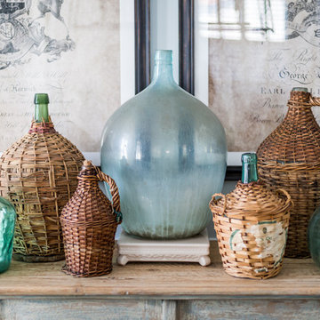 Dining Room with Vintage Bottles