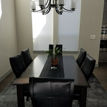 Cordless Cellular Shades in a dining room