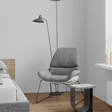 Minimalist Bedroom with Workspace