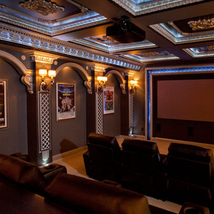 Elegant home theater photo in Cincinnati