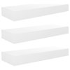Kiera Grace Classic Wooden Maine Floating Wall Shelves White, 12", Set of 3