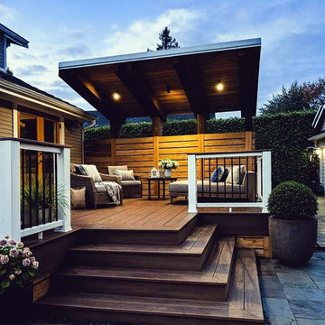 3D Rendering - Covered Pergola Lean-To Lounge Concept