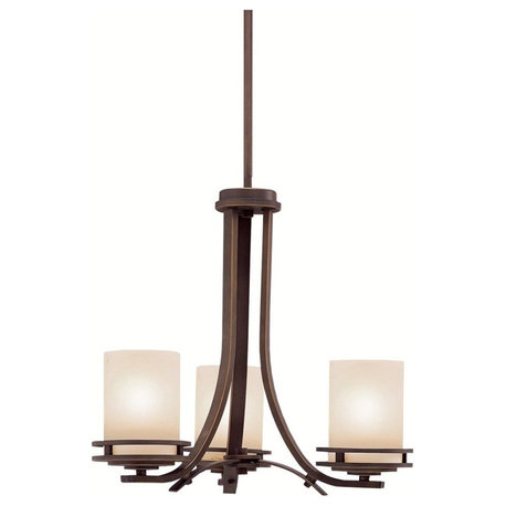 Kichler Hendrik Chandelier 3-Light, Olde Bronze, Light Umber