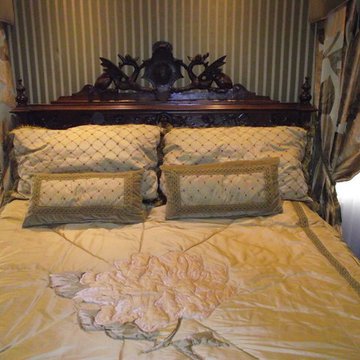 Master Bedroom with upholstered walls
