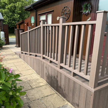 Composite Balustrade Along the Front of a Lodge